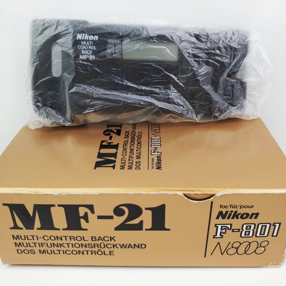 Nikon Multi-Control Back MF-21 for F-801 / N8008 Film Camera Vintage Unused NOS - Picture 1 of 11